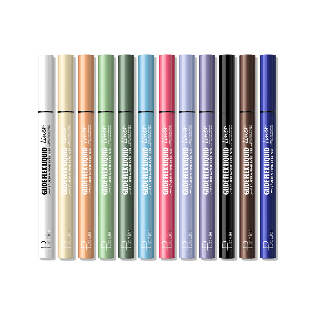 PUDAIER YOUR LINE YOUR RULES Curved Liquid Colored Eyeliner بوداير قلم منحني لتحديد العيون ملون