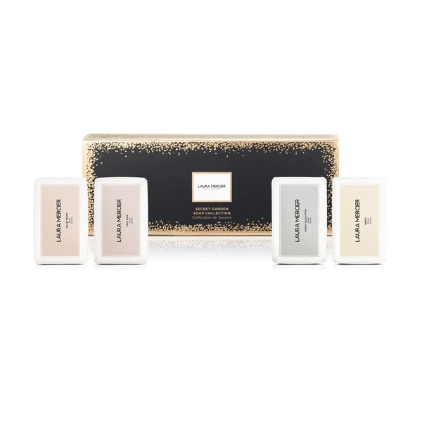 LAURA MERCIER Secret Garden Soap Collection Set لورا ميرسير مجموعة من أربع قطع من الصابون المغذي