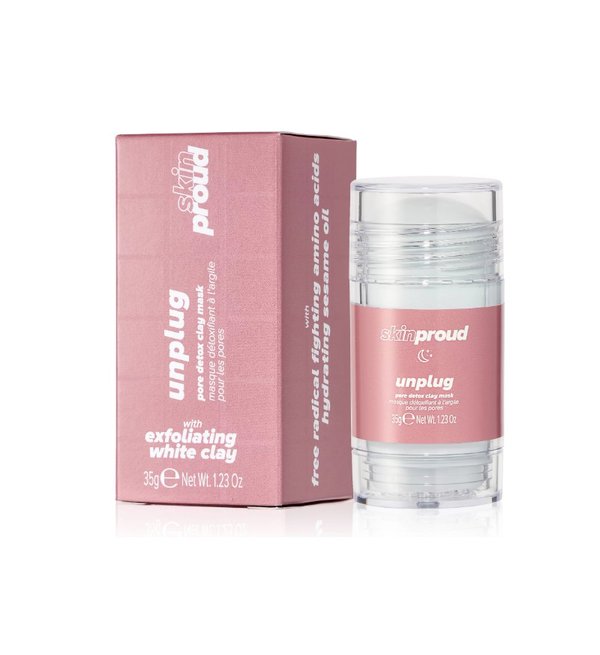 Skin Proud unplug - white clay mask,35g سكن براود ماسك تنقية المسام
