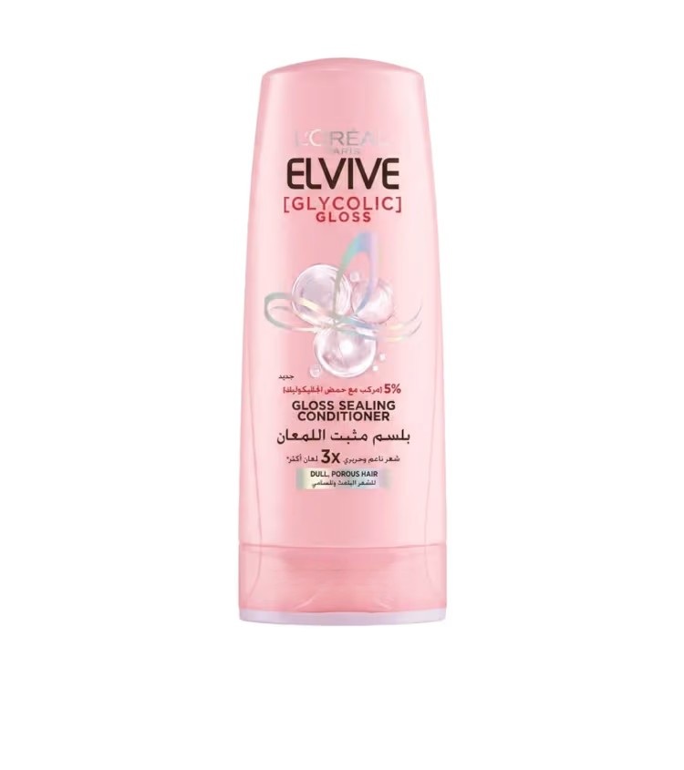 LOREAL ELVIVE Glycolic Gloss Sealing Conditioner لوريال بلسم جليكوليك اللامع والمثبت