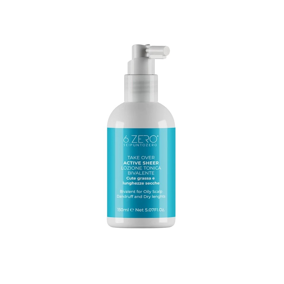 6ZERO Take Over Active Sheer Lotion Tonica Bivalente 150ml لوشن يحارب القشرة ويرطب الشعر