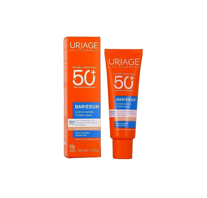 URIAGE Bariesun Golden Tinted SPF50 Cream 50ml يوراج واقي شمس يعطي إشراقة ذهبية و ملمس مخملي