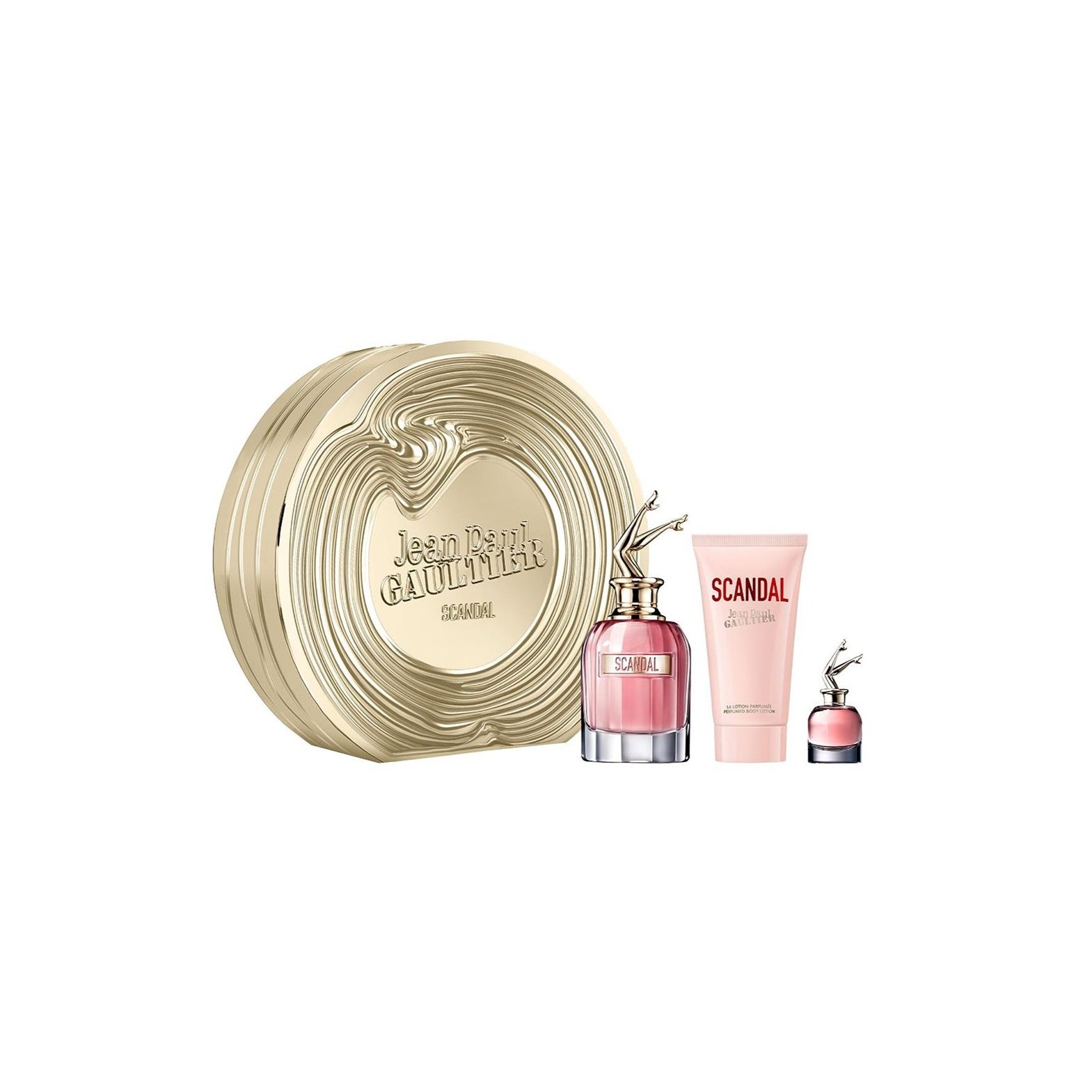 JEAN PAUL GAULTTER Scandal Eau de Parfum Gift Set (80ml + 6ml + Body Lotion 75ml)  جين باول مجموعة هدايا للنساء