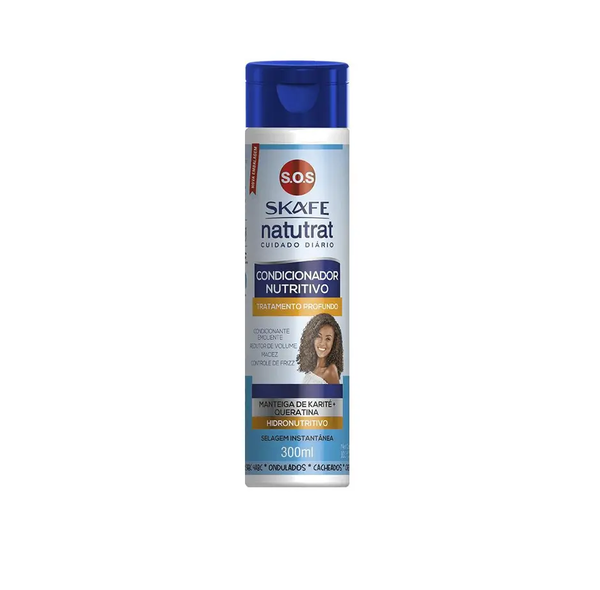 SKAFE KERAFORM Natutrat Condicionador Nutritivo Tratamento Profundo 300ml سكاف كيرافورم بلسم ينظف ويرمم ويحمي الشعر المجعد