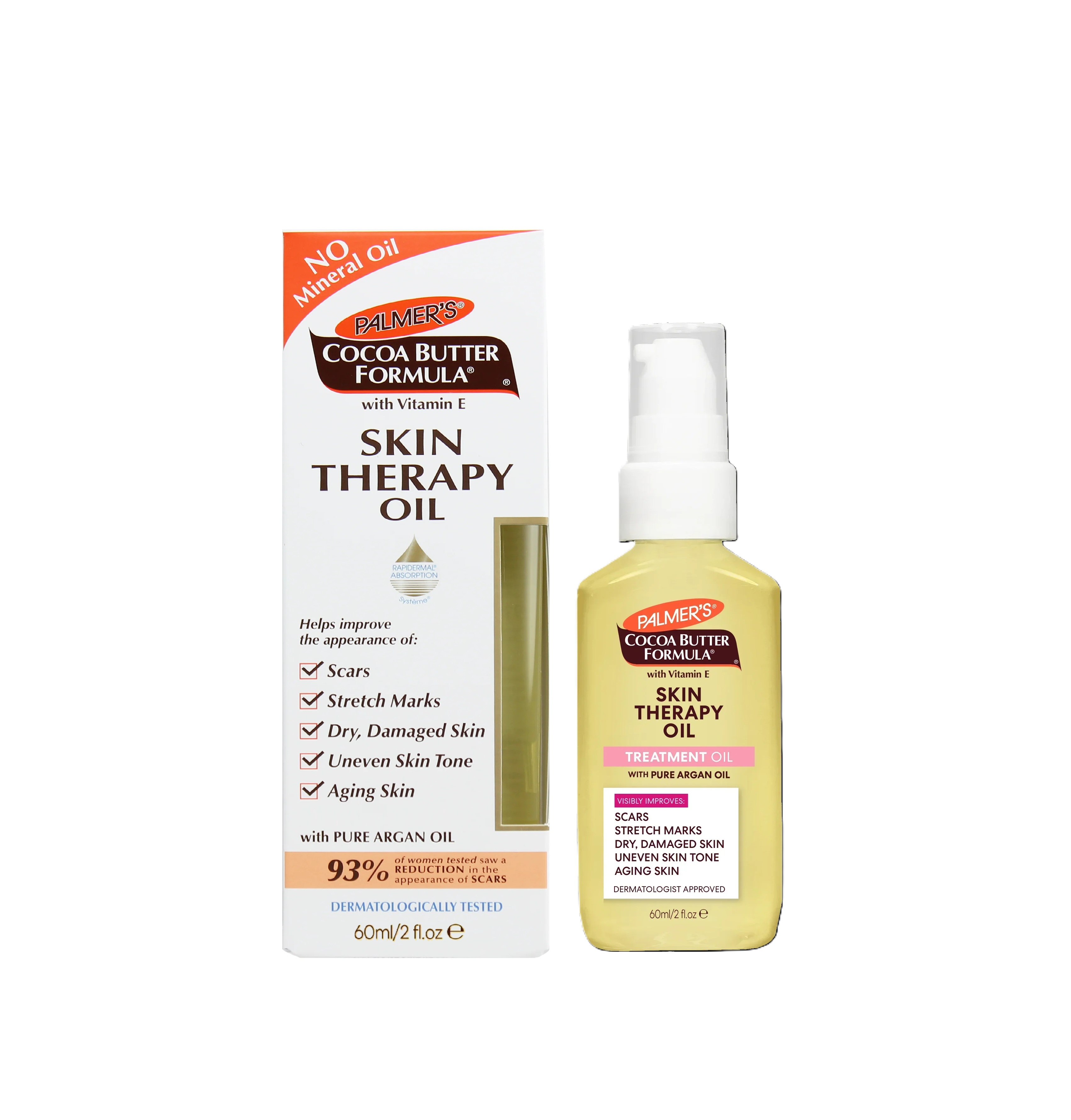 PALMER'S Cocoa Butter Skin Therapy Oil with Vitamin E 60ml بالمرز زيت الفيتامين هـ للعناية بالجسم اثناء فترة الحمل غني بزبدة الكاكاو