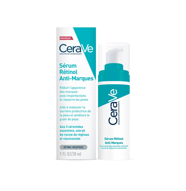 CERAVE Serum Retinol Anti-marques 30ml سيرافي سيروم يقلل آثار حب الشباب، يوحد لون البشرة ويحسن ملمسها