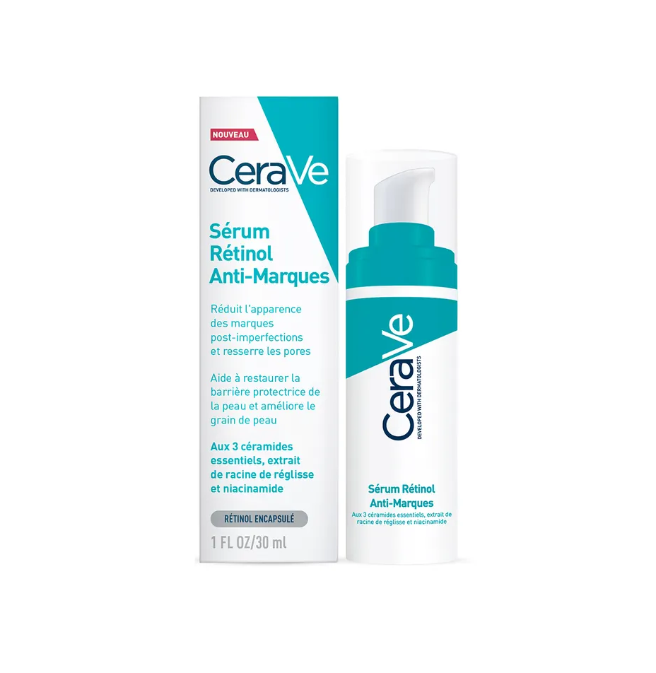 CERAVE Serum Retinol Anti-marques 30ml سيرافي سيروم يقلل آثار حب الشباب، يوحد لون البشرة ويحسن ملمسها