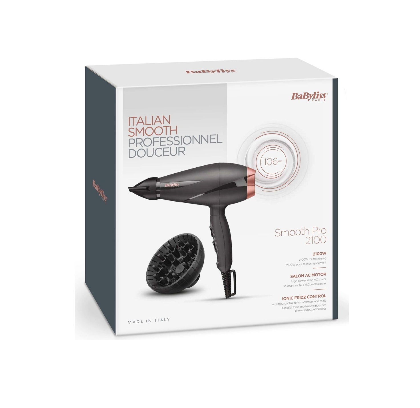 BABYLISS Professional Power pro 2100 Hair Dryer بيبي بليس مجفف الشعر الاحترافي بقوة 2100 واط