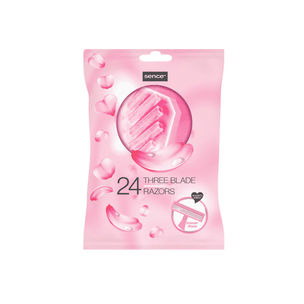 SENCE BEAUTY 24 Three Blade Razors سينس بيوتي مجموعة شفرات حلاقة ناعمة و مريحة
