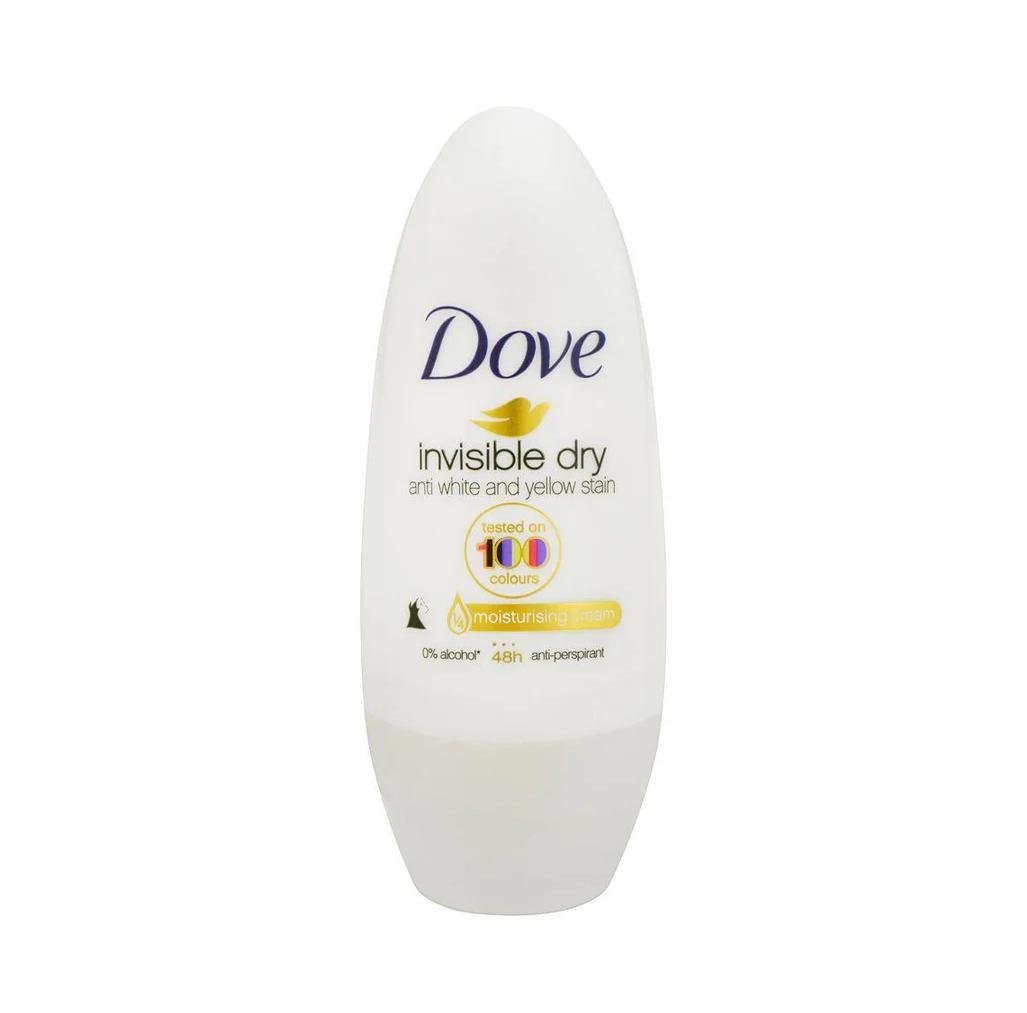 DOVE Invisible Dry 48h Anti White And Yellow Stain دوف مزيل العرق يحمي من الروائح والبقع مع ترطيب وانتعاش طويل