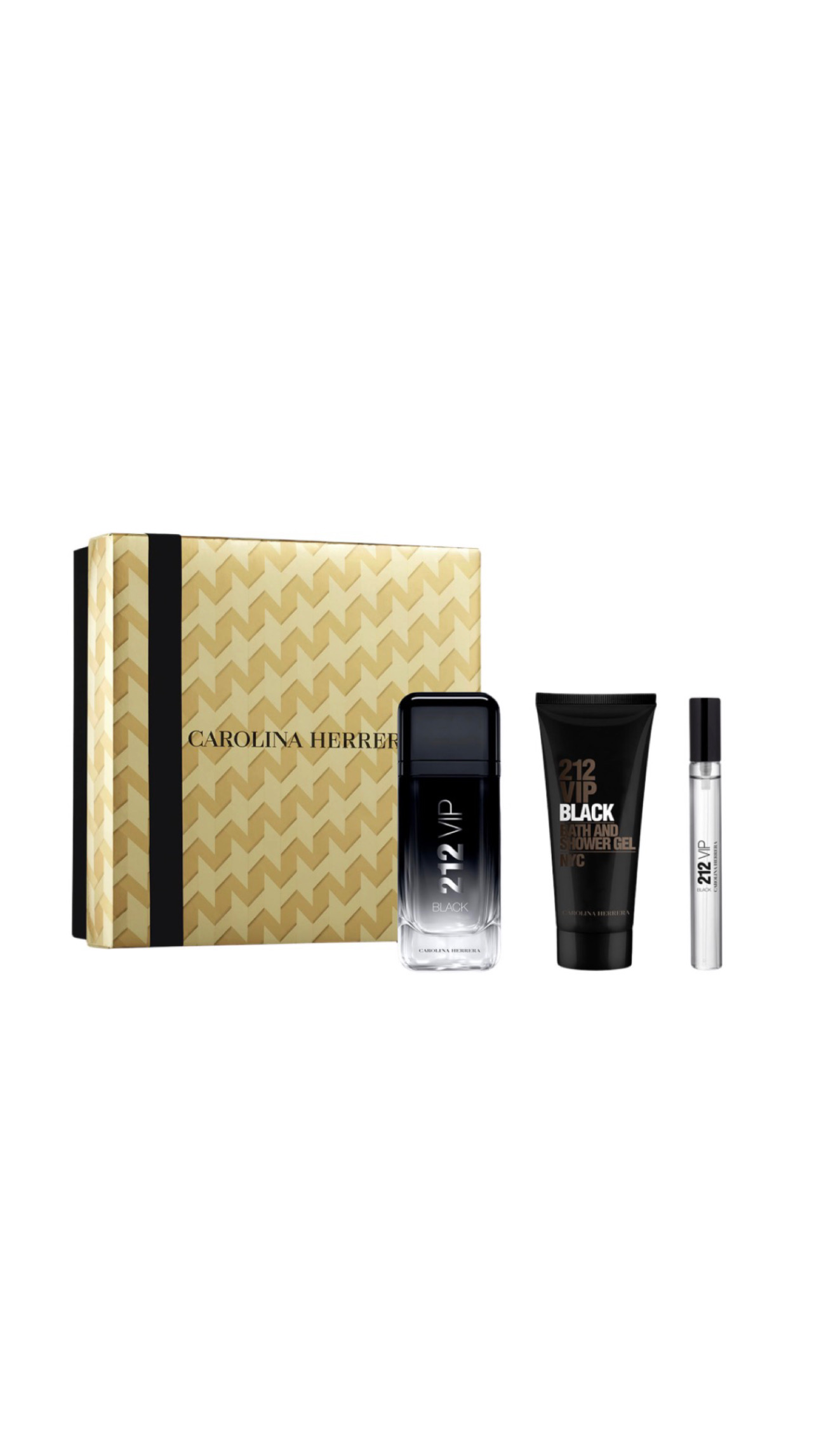 CAROLINA HERRERA 212 VIP BLACK EAU DE PARFUM(100ml , 100ml , 10ml ,) كارولينا هيريرا بگج هدايا فاخر للرجال