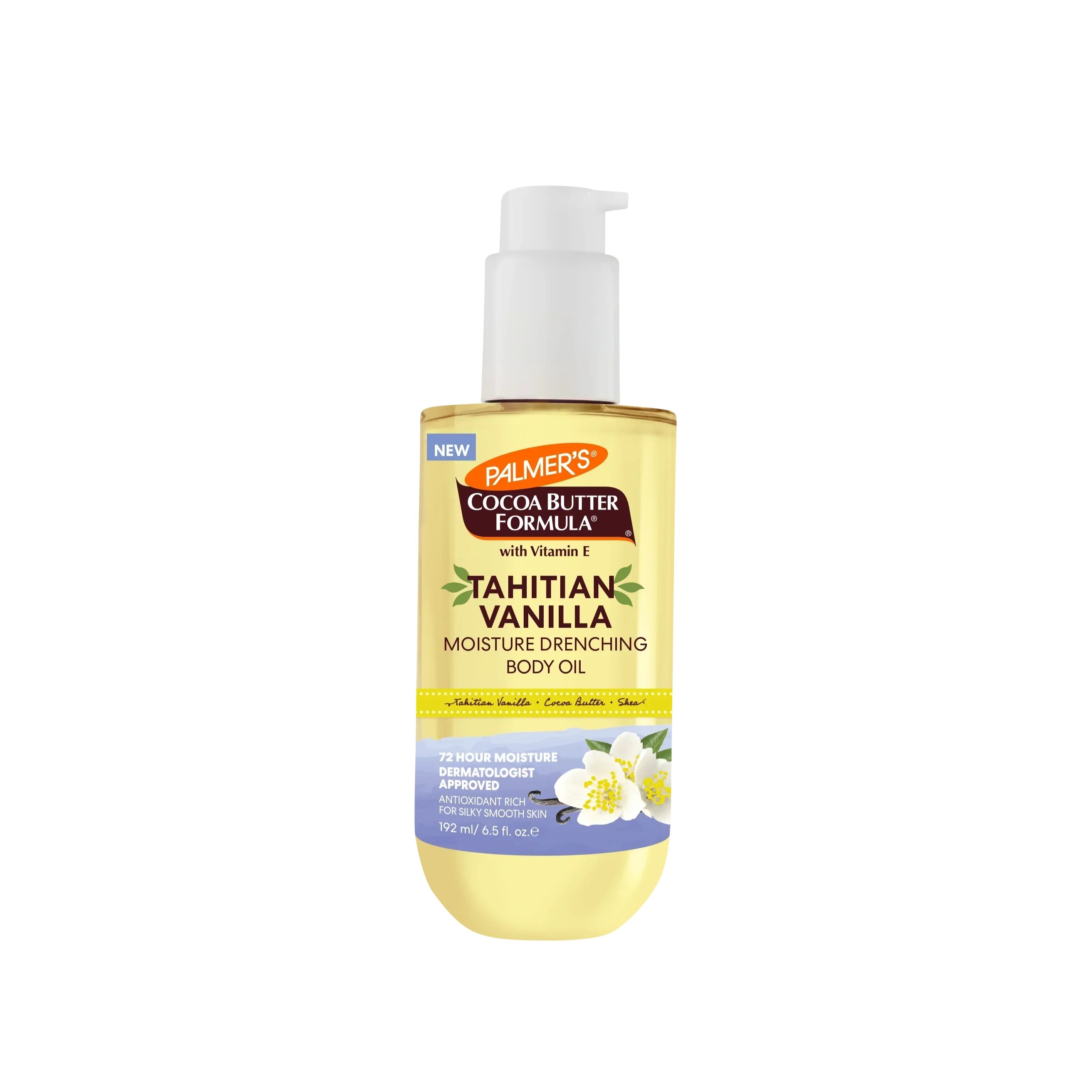 PALMER'S Cocoa Butter Formula Tahitian Vanilla Moisture Drenching Body Oil 192ml بالمرز زيت زبدة الكاكاو مرطب للجسم غني برائحة الفانيلا