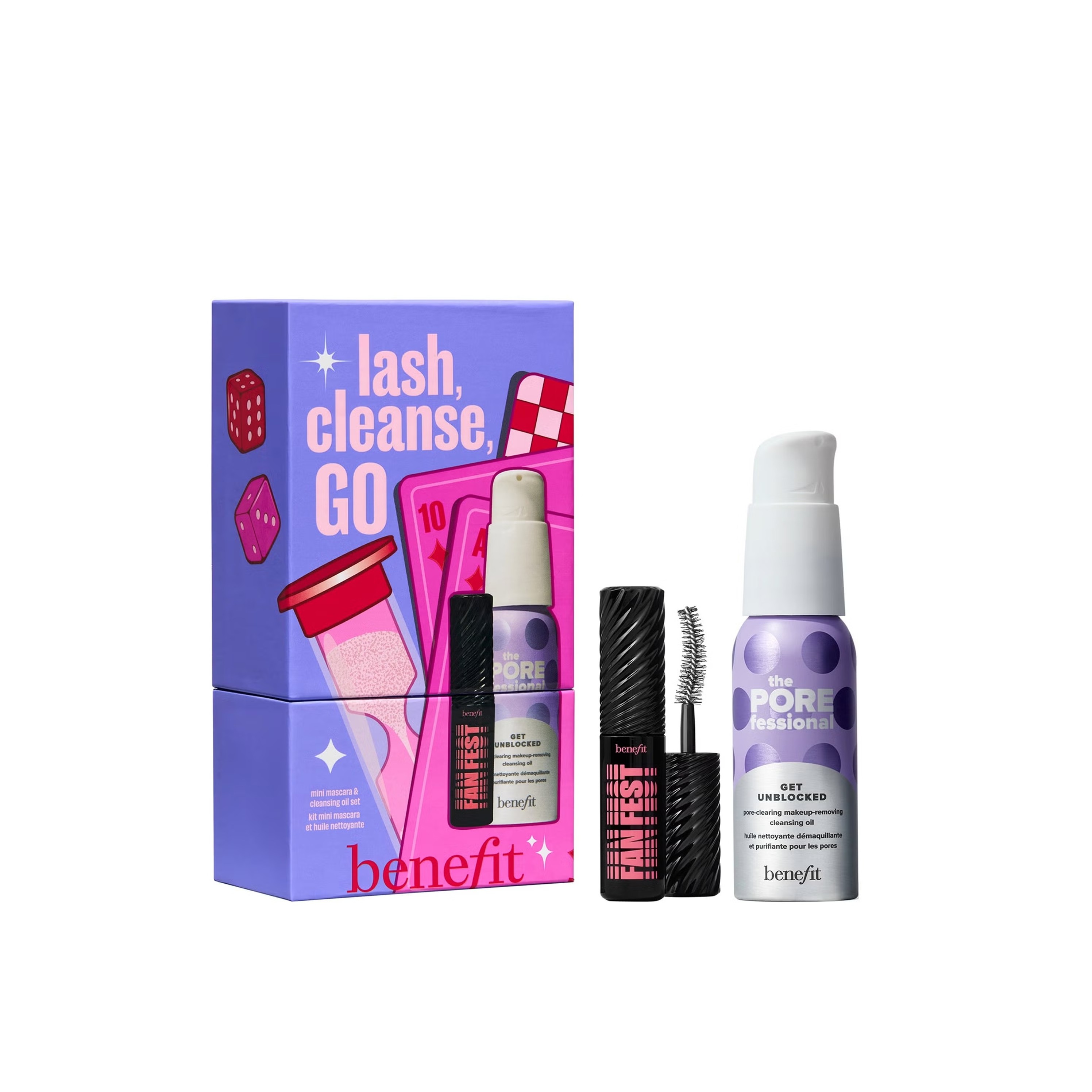 BENEFIT Lash Cleanse Go Mascara and Oil Cleanser Gift Set بينفت مجموعة مكياج