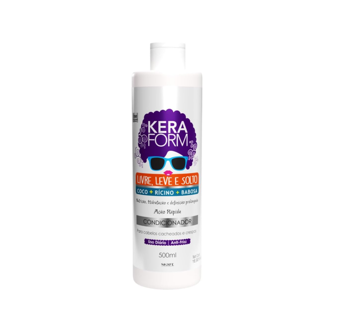 SKAFE KERAFORM Acao Rapida Condicionador 500ml كيرافورم بلسم للشعر المجعد يغذي الشعر و يعزز تجعيداته