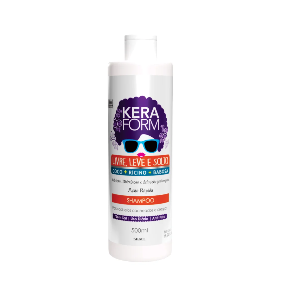 SKAFE KERAFORM Acao Rapida Shampoo 500ml سكاف كيرافورم شامبو ينظف و يرطب الشعر بلطف