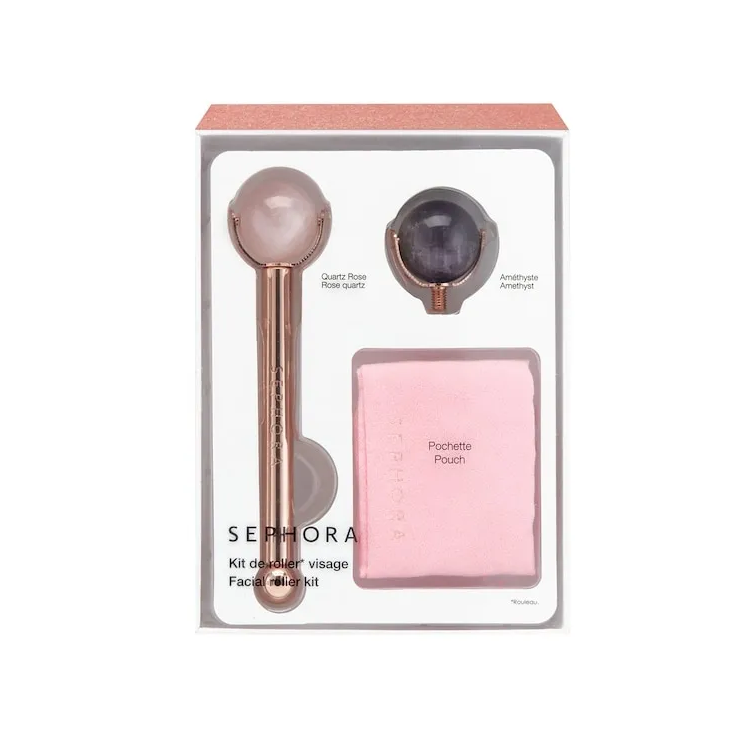 SEPHORA FACIAL ROLLER KIT سيفورا كرات تدليك بأحجار طبيعية تعزز امتصاص المرطب وتنعش البشرة 