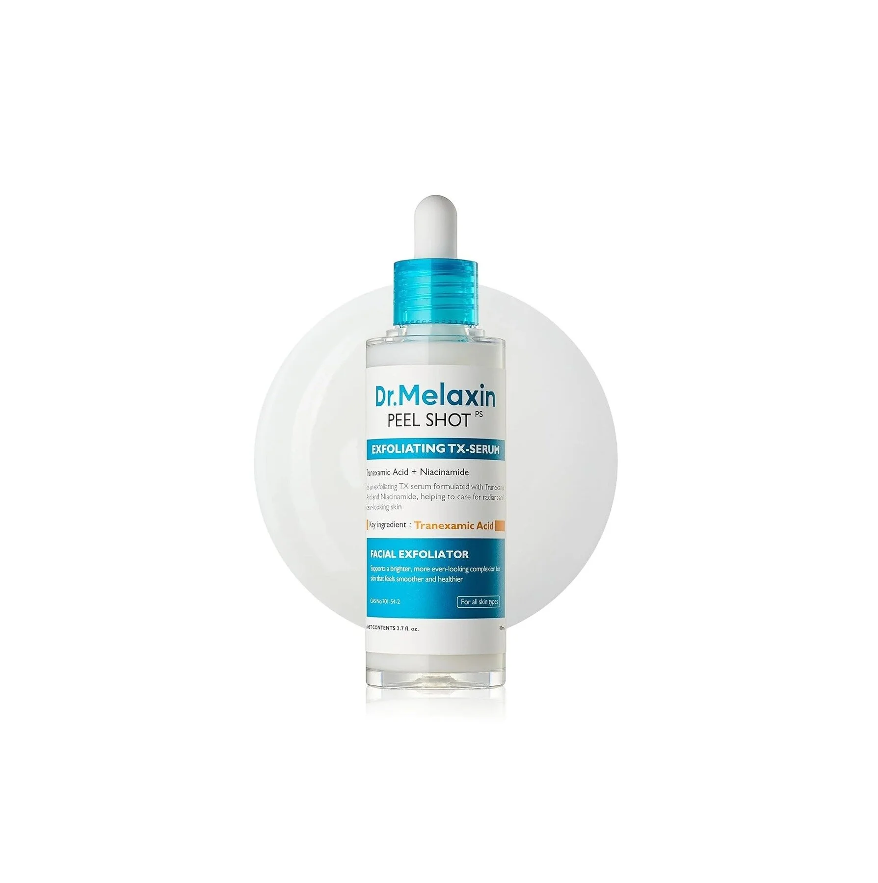 DR.MELAXIN Peel Shot Exfoliating Tx-Serum 80ml دكتور ميلاكسين سيروم مقشر و منقي للبشرة
