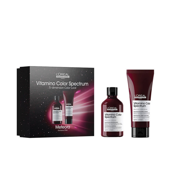 LOREAL Vitamino Color Spectra 5-Dimension Color Lock Meteora Exclusive Offer 2pcs لوريال مجموعة فيتامين كولور للعناية بالشعر الملون