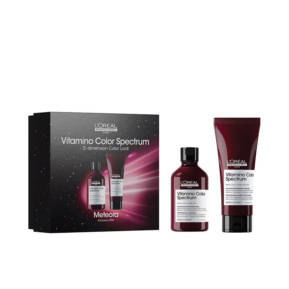 LOREAL Vitamino Color Spectra 5-Dimension Color Lock Meteora Exclusive Offer 2pcs لوريال مجموعة فيتامين كولور للعناية بالشعر الملون