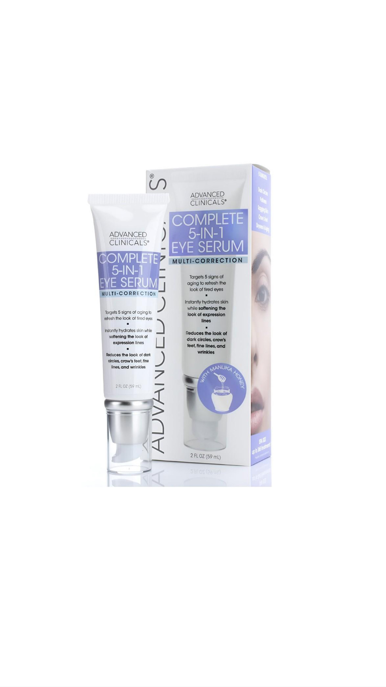Advanced Clinicals Complete 5-in-1 Eye Serum Multi-Correction 59ml أدفانسد كلينيكالز سيروم معالج لمنطقة حول العين