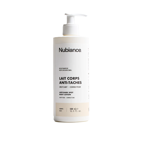 NUBIANCE ANTI-DARK Spot Unifying & Moisturizing Milky Body Lotion 500ml  نوبيانس لوشن حليبي مرطب للجسم يساعد على تقليل مظهر البقع والتصبغات