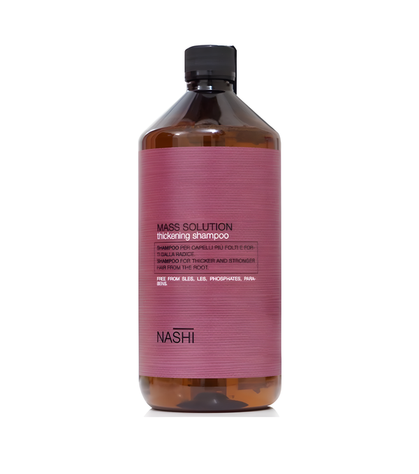 NASHI ARGAN Mass Solution Thickening Shampoo 1000ml شامبو ناشي أرجان شامبو  ينظف فروة الرأس بلطف ويمنح الشعر كثافة وقوة 