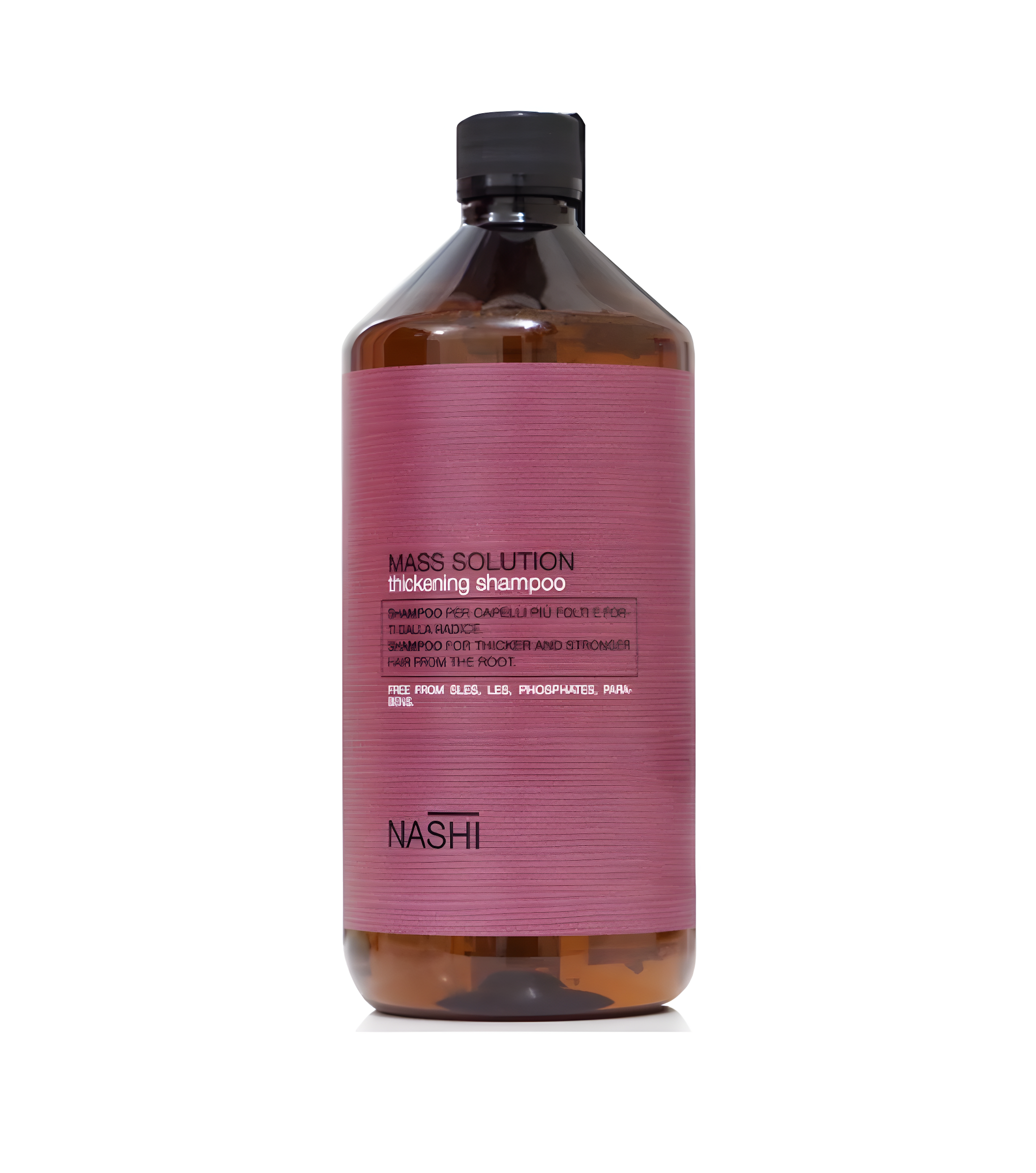 NASHI ARGAN Mass Solution Thickening Shampoo 1000ml شامبو ناشي أرجان شامبو ينظف فروة الرأس بلطف ويمنح الشعر كثافة وقوة