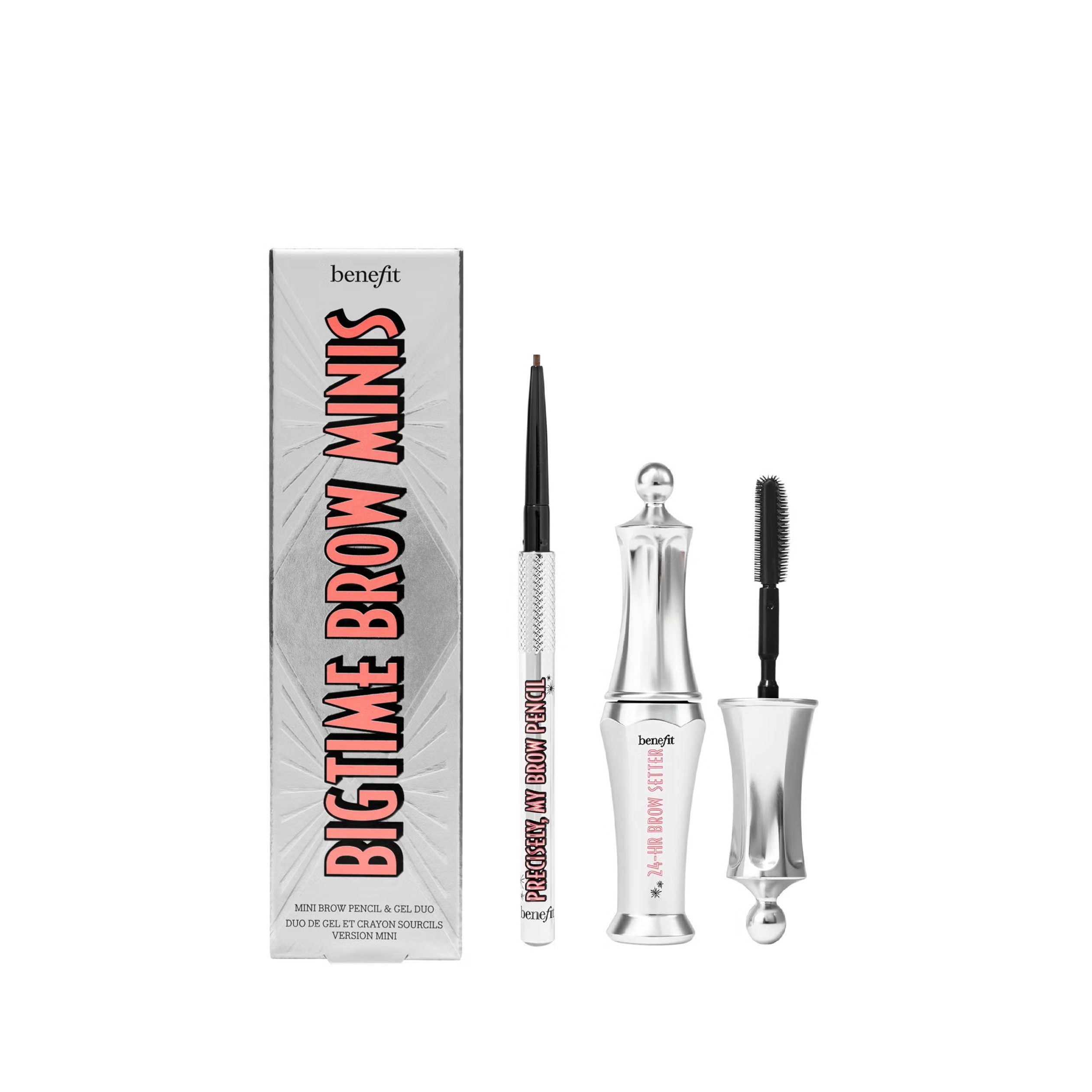 BENEFIT Bigtime Brow Minis Precisely, My Brow Pencil and Gel Setter Duo - 3.5 Neutal Medium Brown بينفت مجموعة مكياج للرموش والحواجب