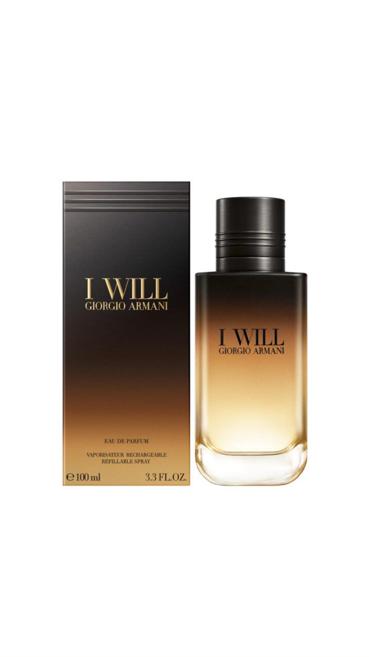 GIORGIO ARMANI I WILL EAU DE PARFUM 100ml جورجيو أرماني عطر للرجال بعبوة قابلة لإعادة التعبئة