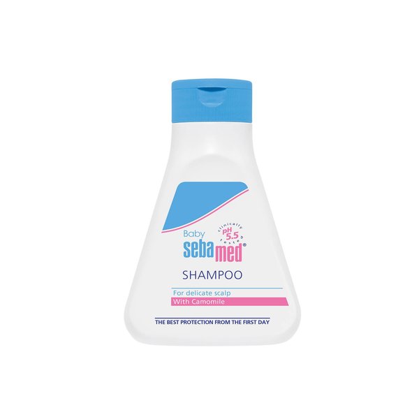 SEBAMED Baby Shampoo For Delicate Scalp With Camomile 150ml  سيباميد شامبو مخصص لتنظيف شعر الأطفال وفروة الرأس الحساسة بلطف