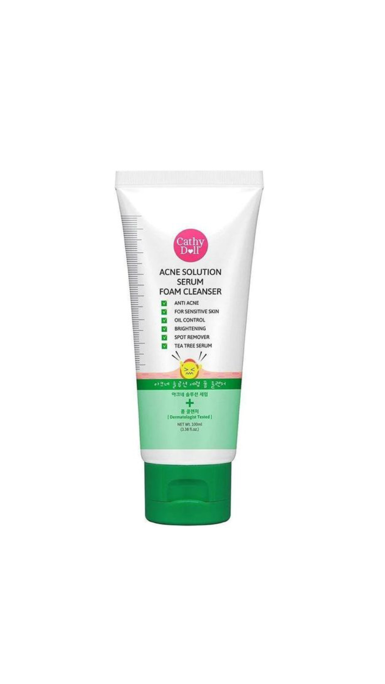 CATHY DOLL ACNE SOLUTION SERUM FOAM CLEANSER 100ml كاثي دول غسول فوم منظف للبشرة المعرضة للحبوب