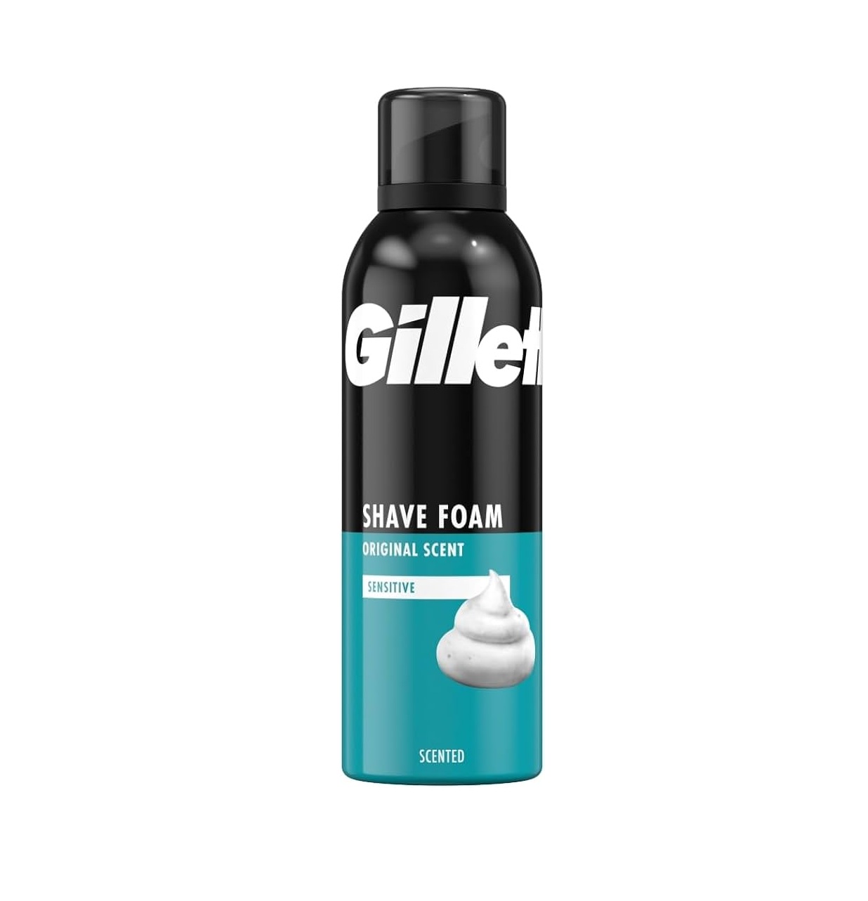 GILLETTE Shave Foam Original Scent For Sensitive Skin 200ml جيليت جل حلاقة رغوي للرجال للبشرة الحساسة