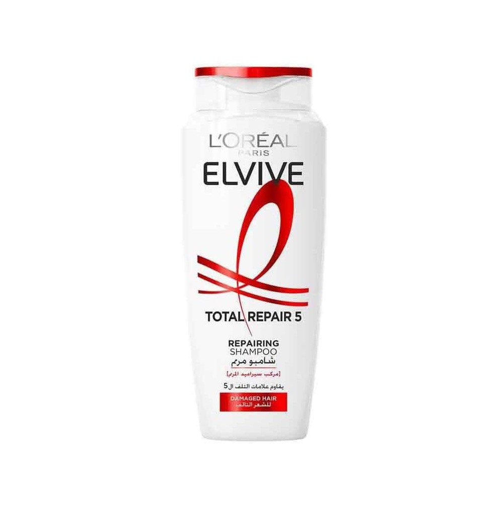 LOREAL PARIS ELVIVE Total Repair 5 Shampoo لوريال شامبو ايلفايف يرمم الشعر و يمنحه لمعانا و نعومة