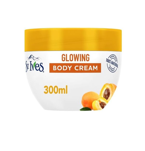 ST.IVES Glowing Body Cream Apricot 300ml ستيفز كريم المشمش المغذي للجسم 