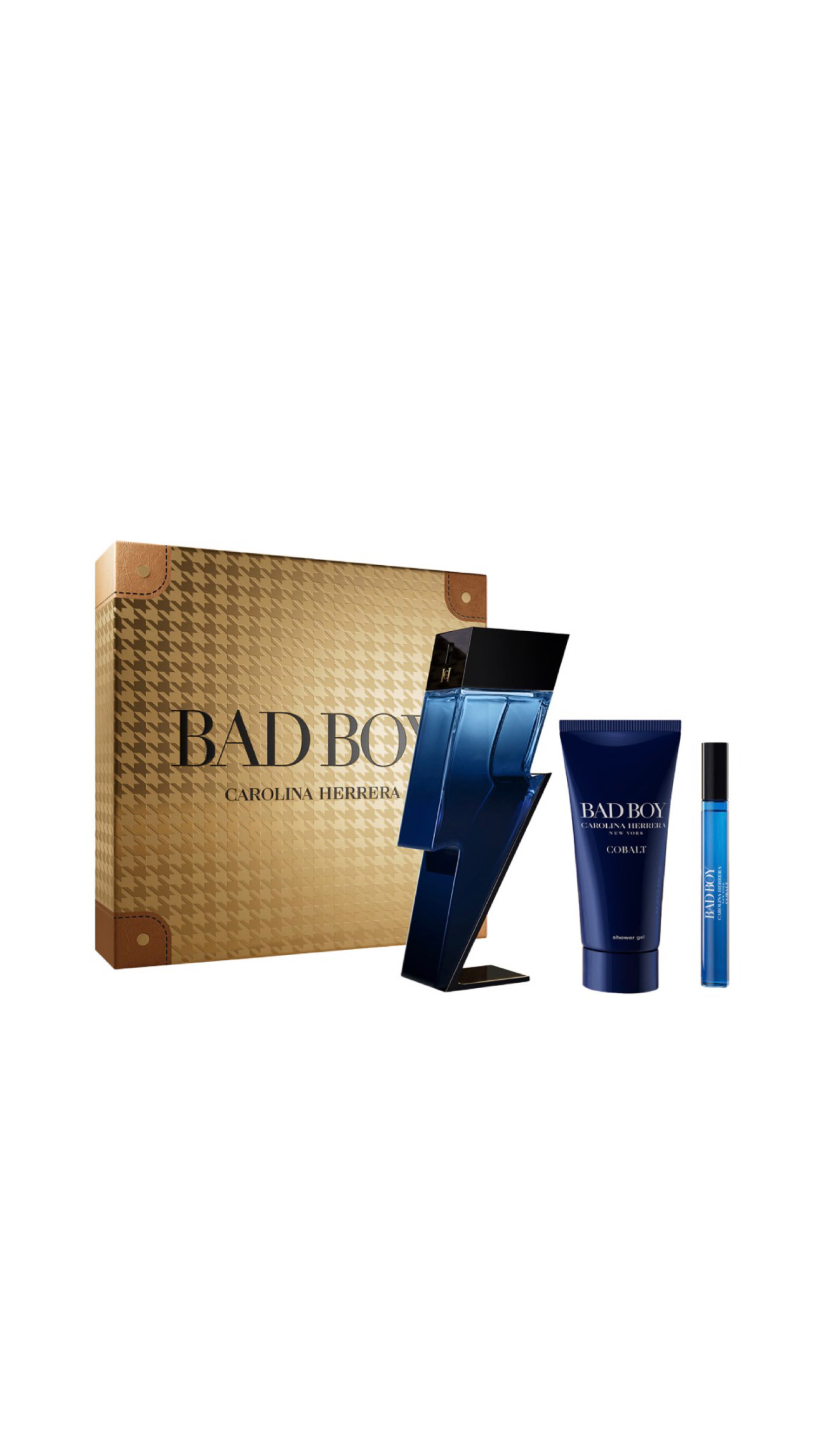 CAROLINA HERRERA BAD BOY COBALT EAU DE PARFUM ÉLECTRIQUE (100ml ،100ml،10ml) كارولينا هيريرا باد بوي بگج هدايا للرجال