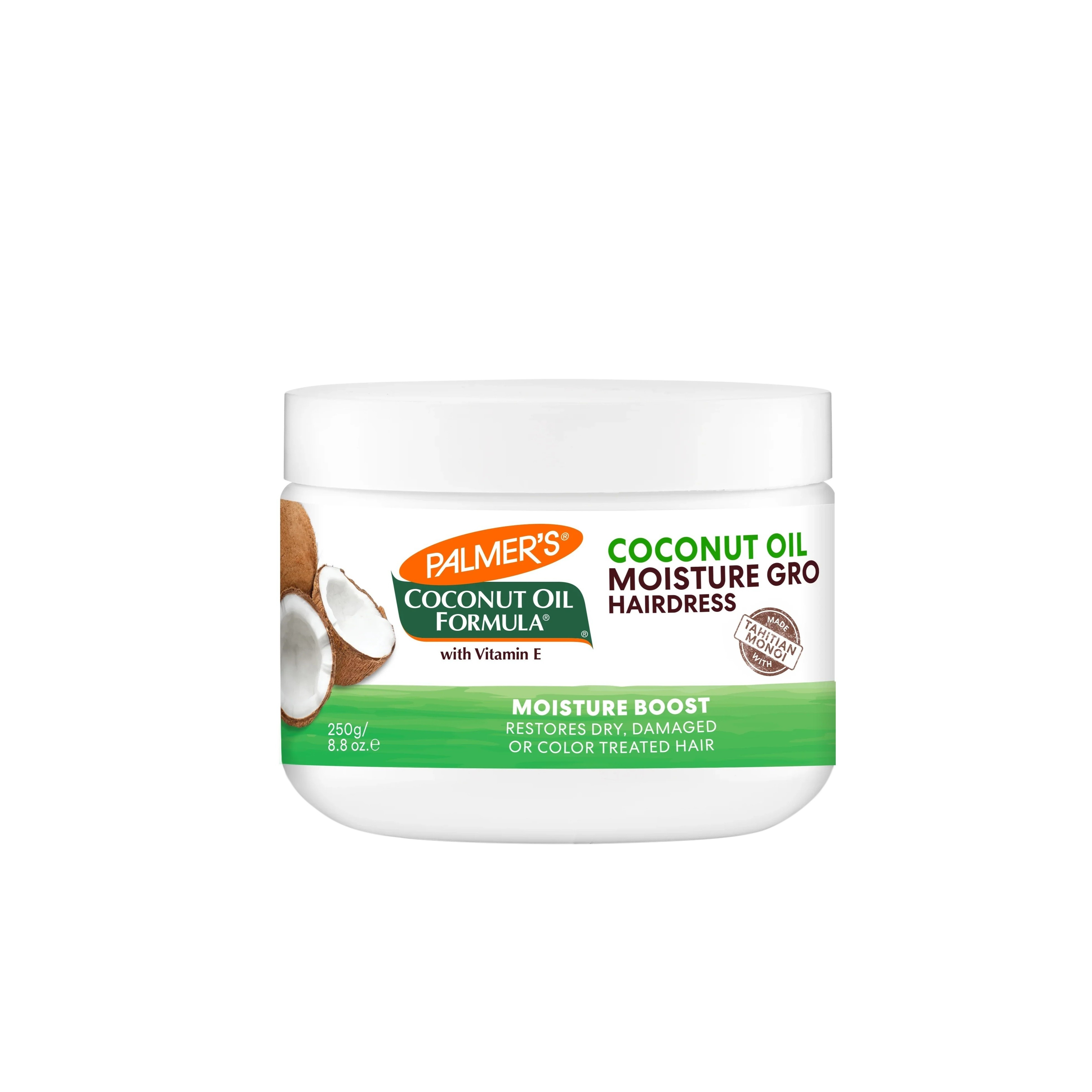PALMER'S Coconut Oil Moisture Gro Hairdress 250ml بالمرز كريم زيت جوز الهند لتعزيز ترطيب ولمعان الشعر