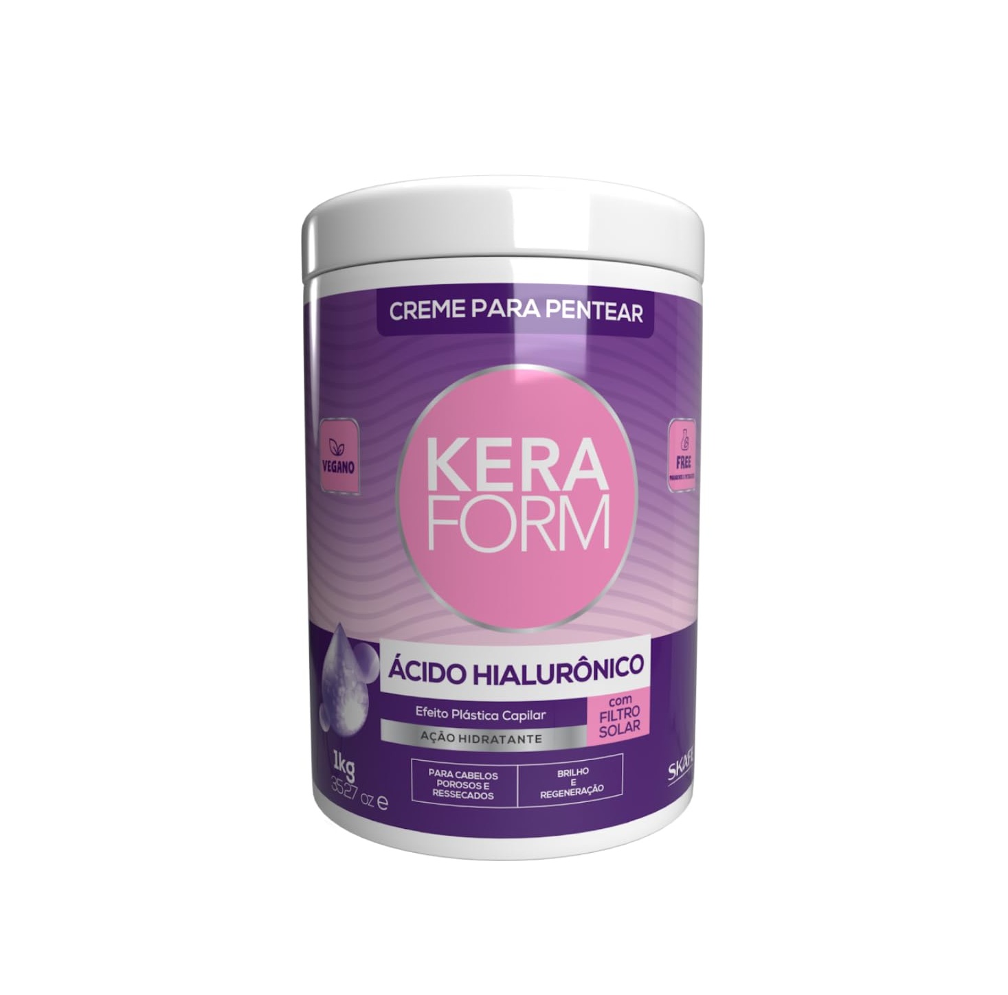 KERAFORM ACIDO HIALURONICO CREME PARA PENTEAR 1000G كيرافورم كريم يرطب الشعر بعمق ويقويه ويمنحه نعومة ولمعان