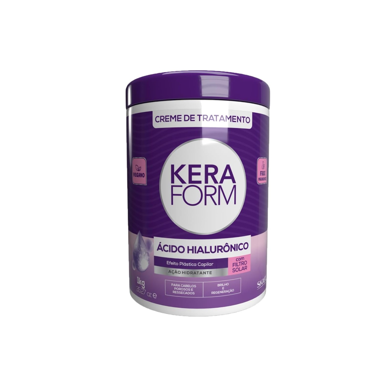 KERAFORM Creme De Treatamento Acido Hialuronico 1000g كيرافورم كريم معالج بحمض الهيالورونيك يرطب الشعر بعمق ويقويه ويجدد أليافه