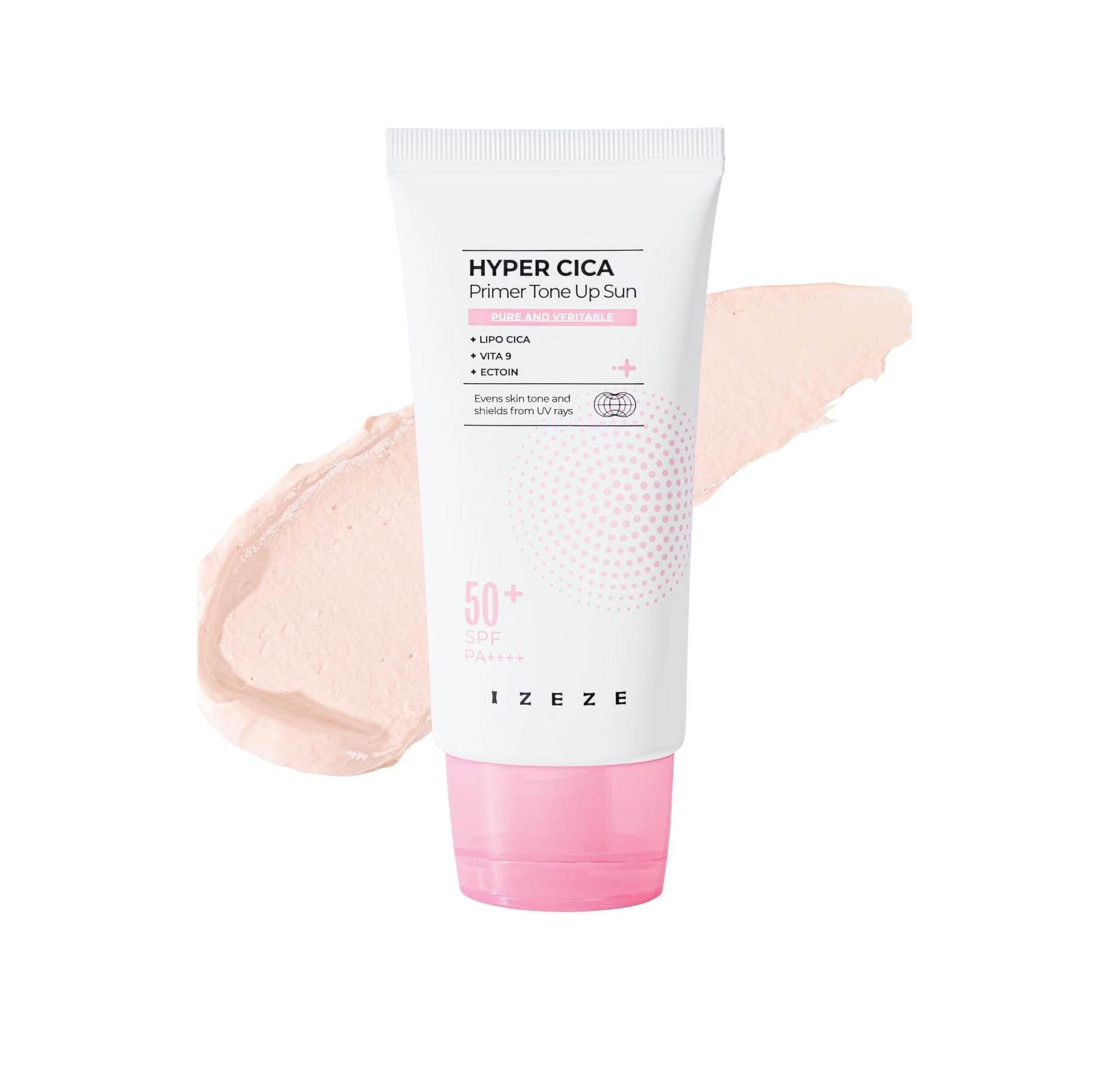 IZEZE Hyper Cica primer Ton Up Sun spf50+ 50ml ايزيز واقي من اشعة الشمس يحمي البشرة من الاشعة فوق البنفسجة و يهدئ تهيجها مخصص للبشرة الحساسة
