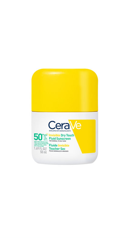 CERAVE INVISIBLE DRY TOUCH FLUID SUNSCREEN SPF 50+ 50ml سيراڤي واقي شمس يوفر حماية للبشرة العادية والمختلطة والدهنية 