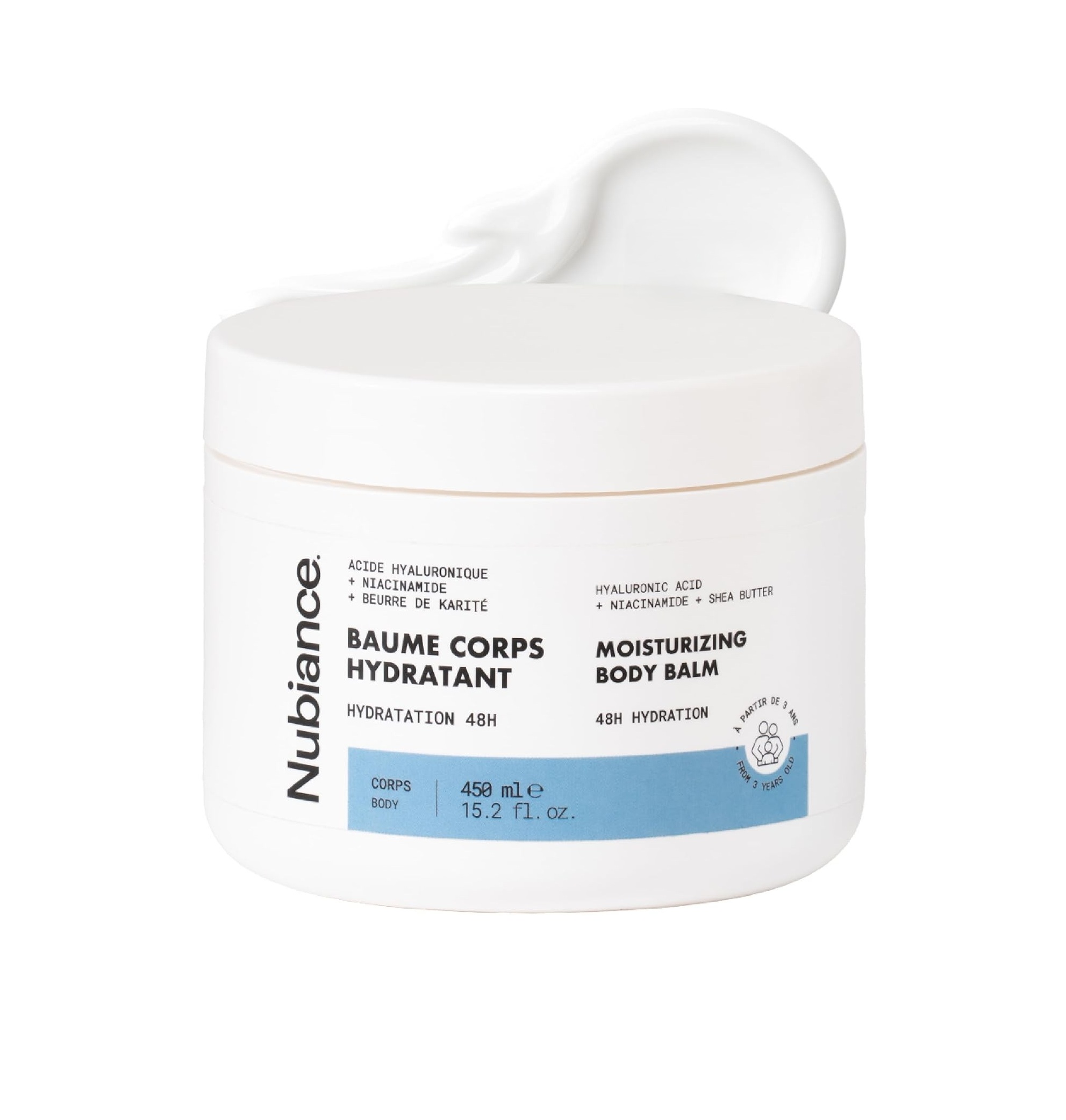 NUBIANCE Moisturizing Body Balm 450ml نوبيانس كريم مرطب و مهدء يقوي حاجز البشرة