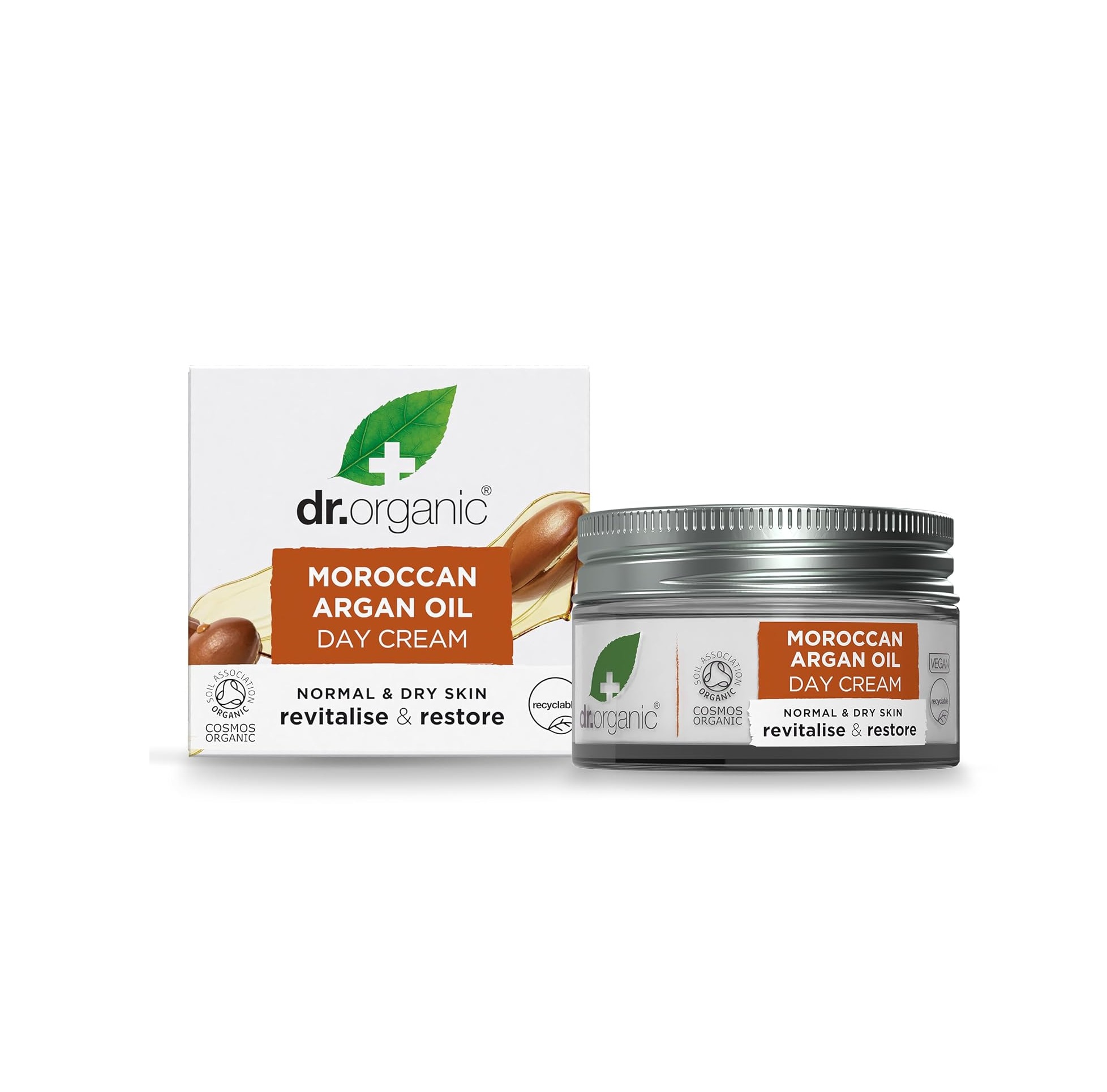 DR.ORGANIC Moroccan Argan Oil Day Cream 50ml  دكتور اوركانك كريم نهاري غني بزيت الأرغان مرطب ومغذي للبشرة