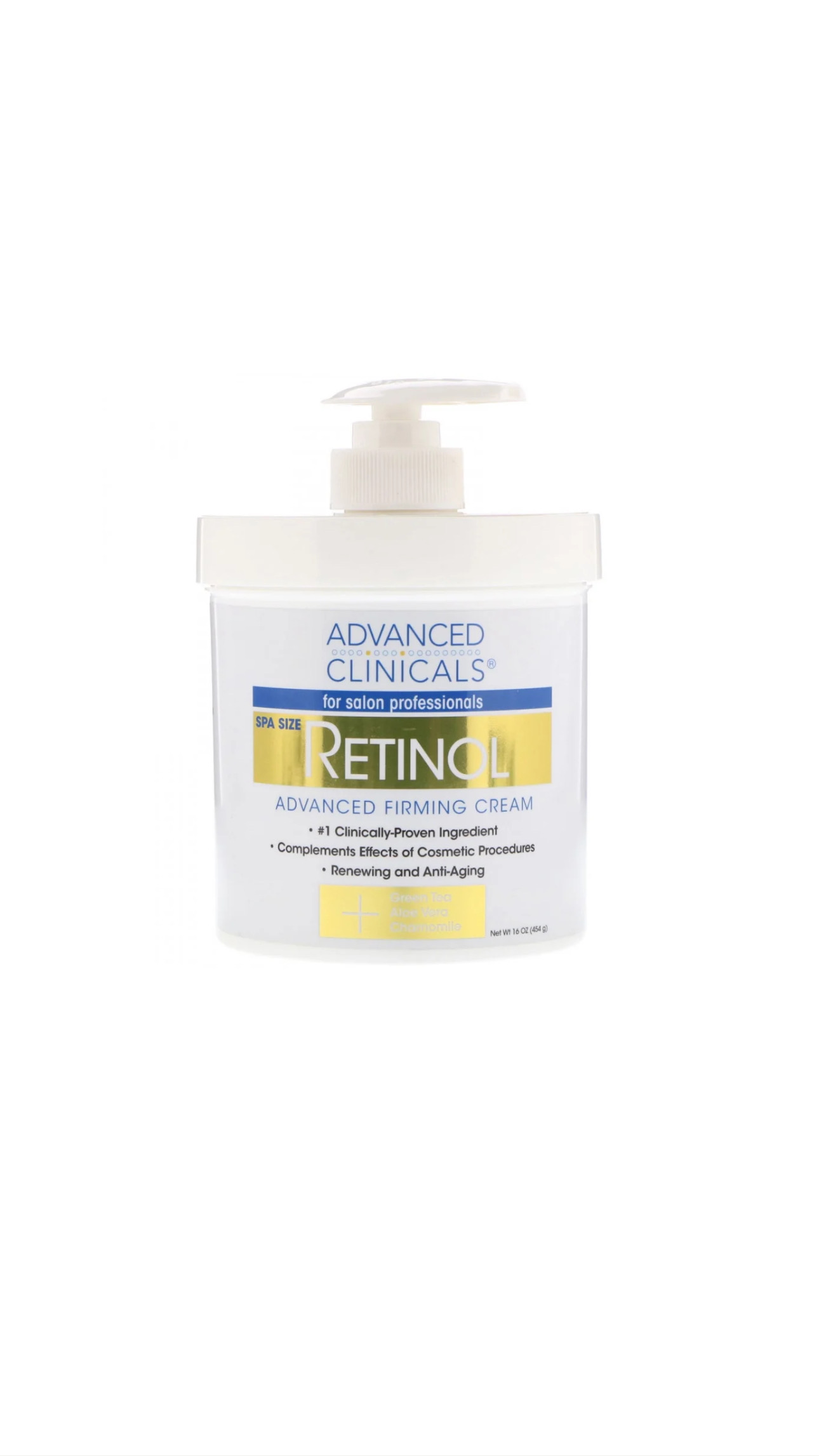 ADVANCED CLINICALS RETINOL ADVANCED FIRMING CREAM 454g أدفانسد كلينيكالز  كريم الريتينول للعناية بالبشرة
