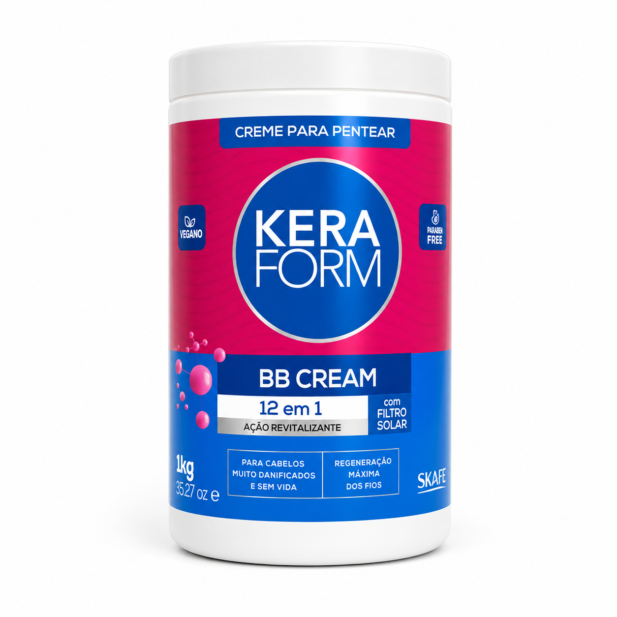 سكايف كيرافورم كريم بي بي 12 في 1 يُترك على الشعر لتصفيفه وإنعاش الشعر التالف SKAFE KERAFORM BB Cream 12 In 1 Leave In For Styling & Reviving Damaged Hair 1kg