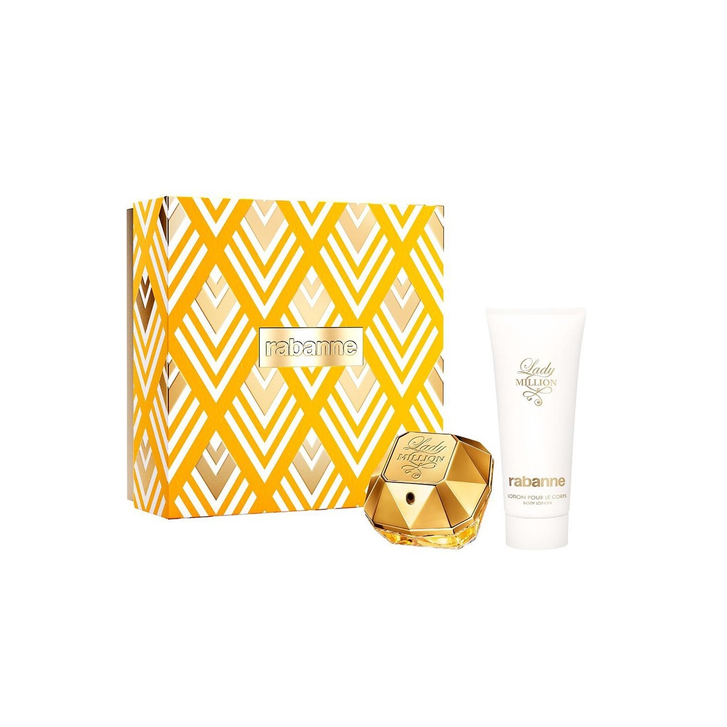 PACO RABANNE Lady Million Eau de Parfum Gift Set (80ml + Body Lotion 100ml) باكو روبان مجموعة هدايا للنساء