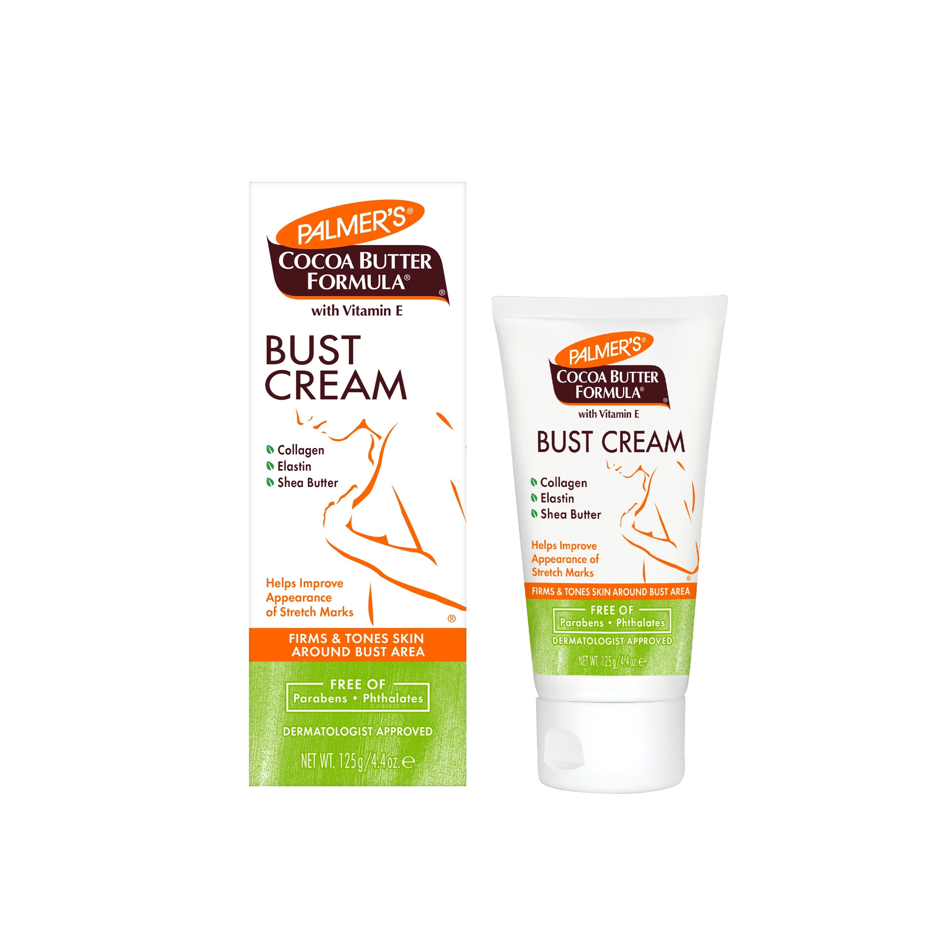 PALMER'S Cocoa Butter Bust Firming Cream 125g بالمرز كريم غني بزبدة الكاكاو لشد الصدر ومضاد لعلامات التمدد