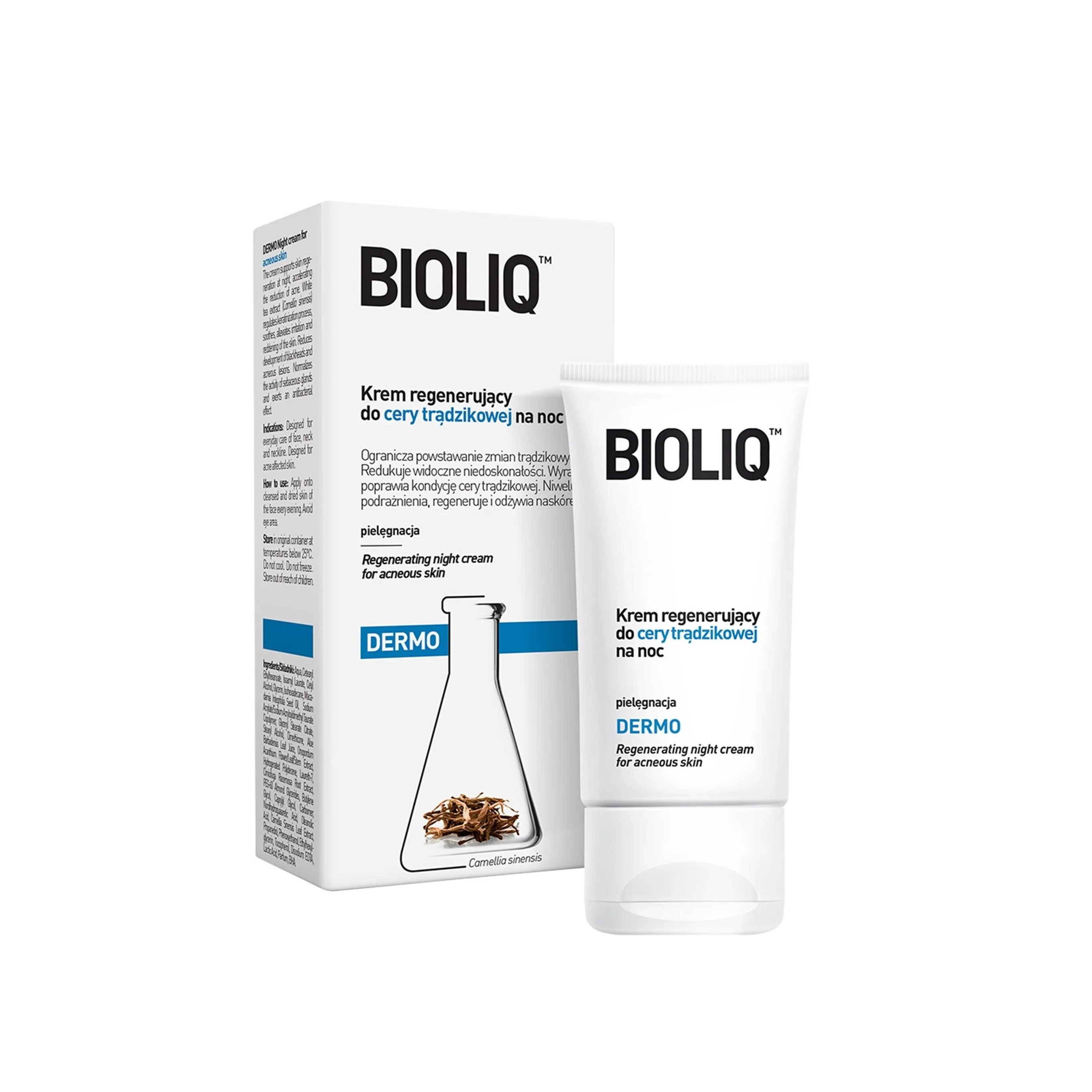 BIOLIQ Regenerating night cream for acneic skin 50ml  بايوليك كريم ليلي مجدد للبشرة المعرضة لحب الشباب