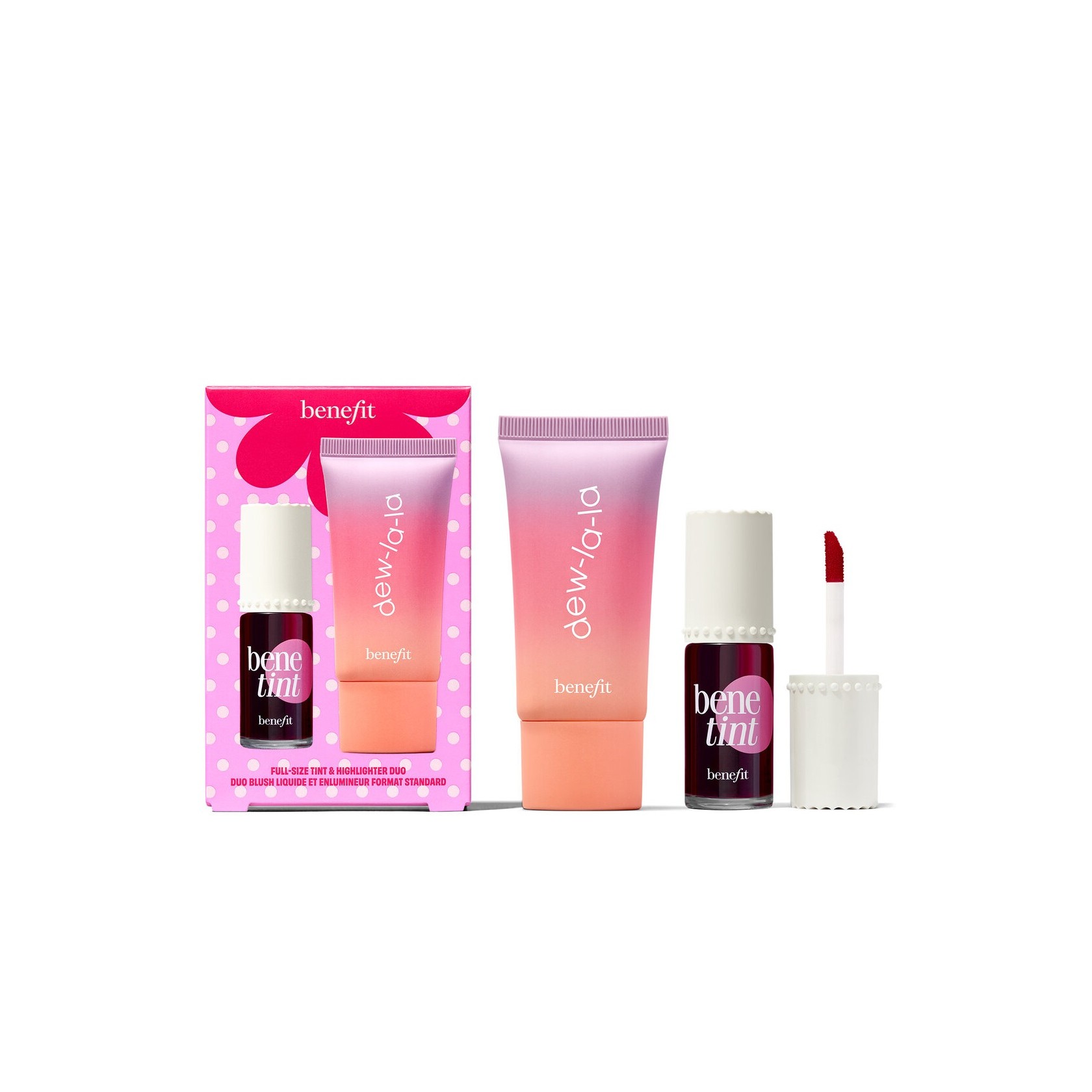 BENEFIT Dew the Benetint Tint & Highlighter Duo SET بينفت مجموعة مكياج