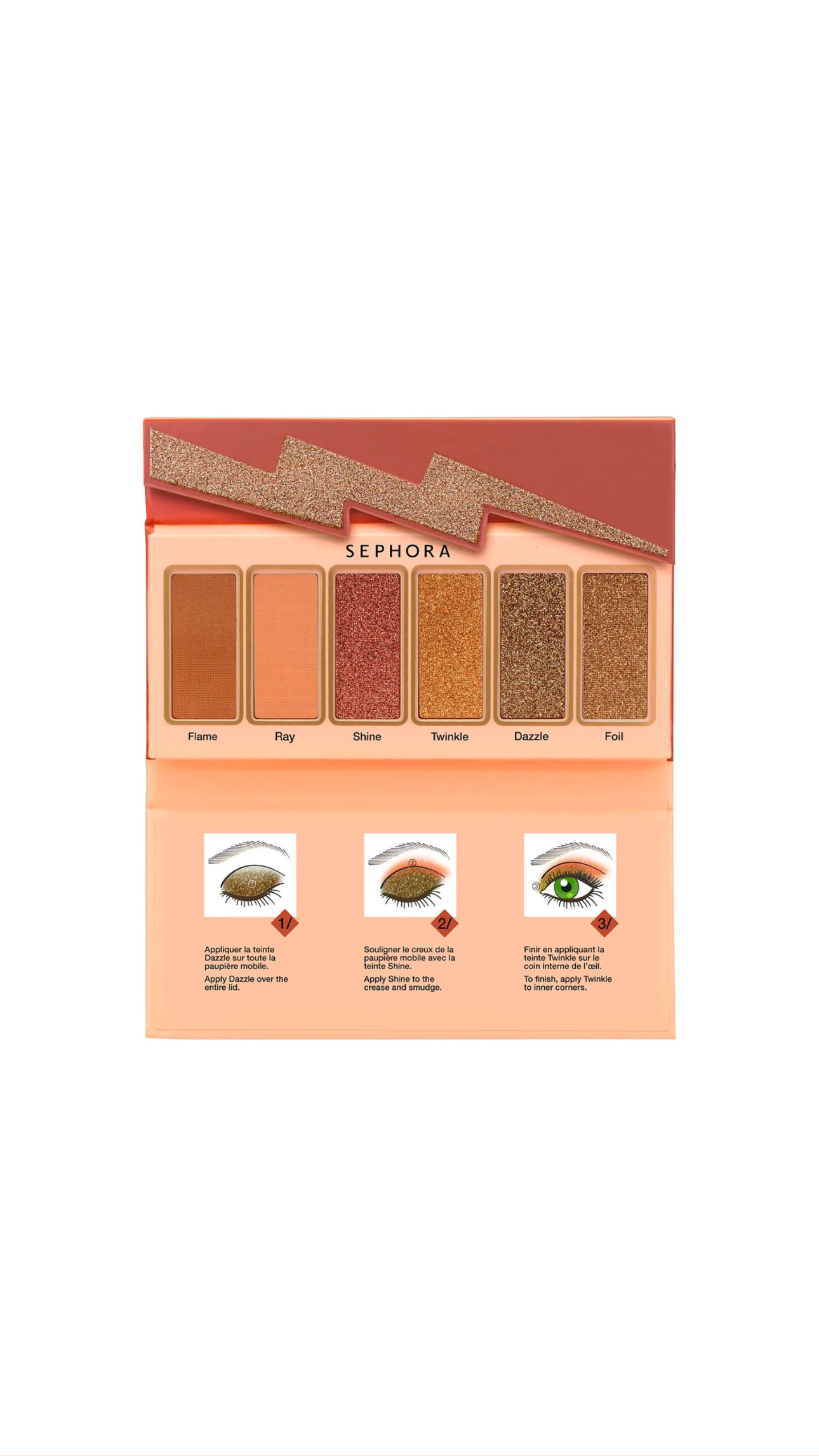 SEPHORA COLLECTION FLASH SEQUINS EYESHADOW PALETTE - 01 PEACH GOLD سيفورا باليت ظلال العيون