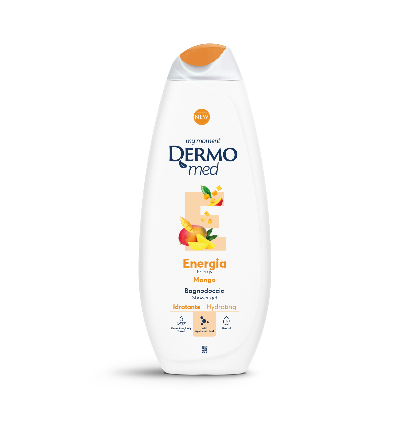 DERMOMED Energy mango shower gel ديرموميد جل الاستحمام برائحة المانجو يُنعش البشرة ويرطبها